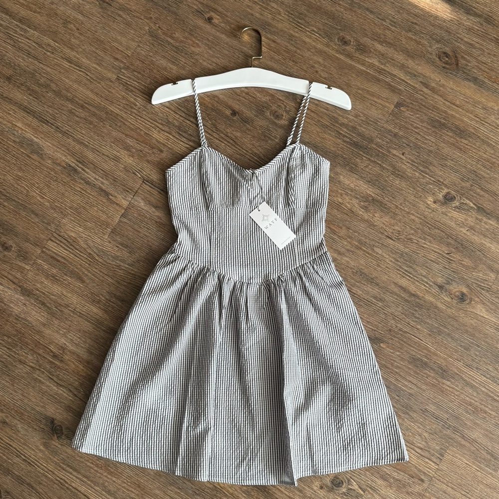 Wayf Striped Mini Dress